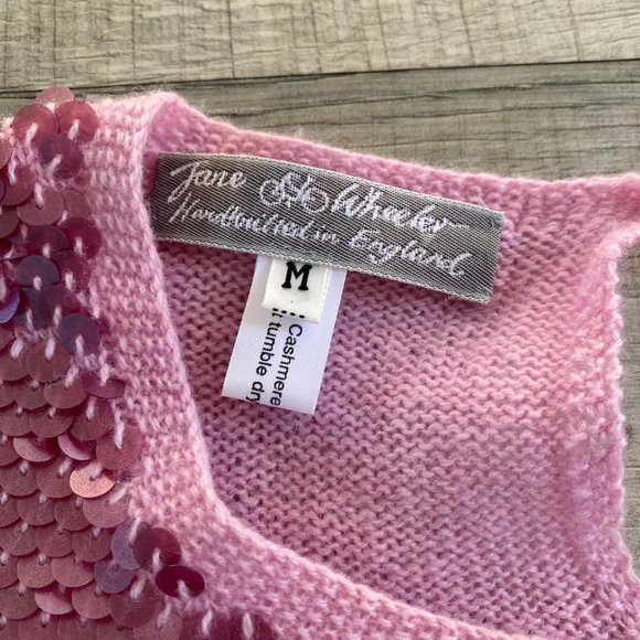 Anthropologie Jane Wheeler Cashmere/Sequin Scoop Neck Pullover Sweater (size XS) - Picture 6 of 9